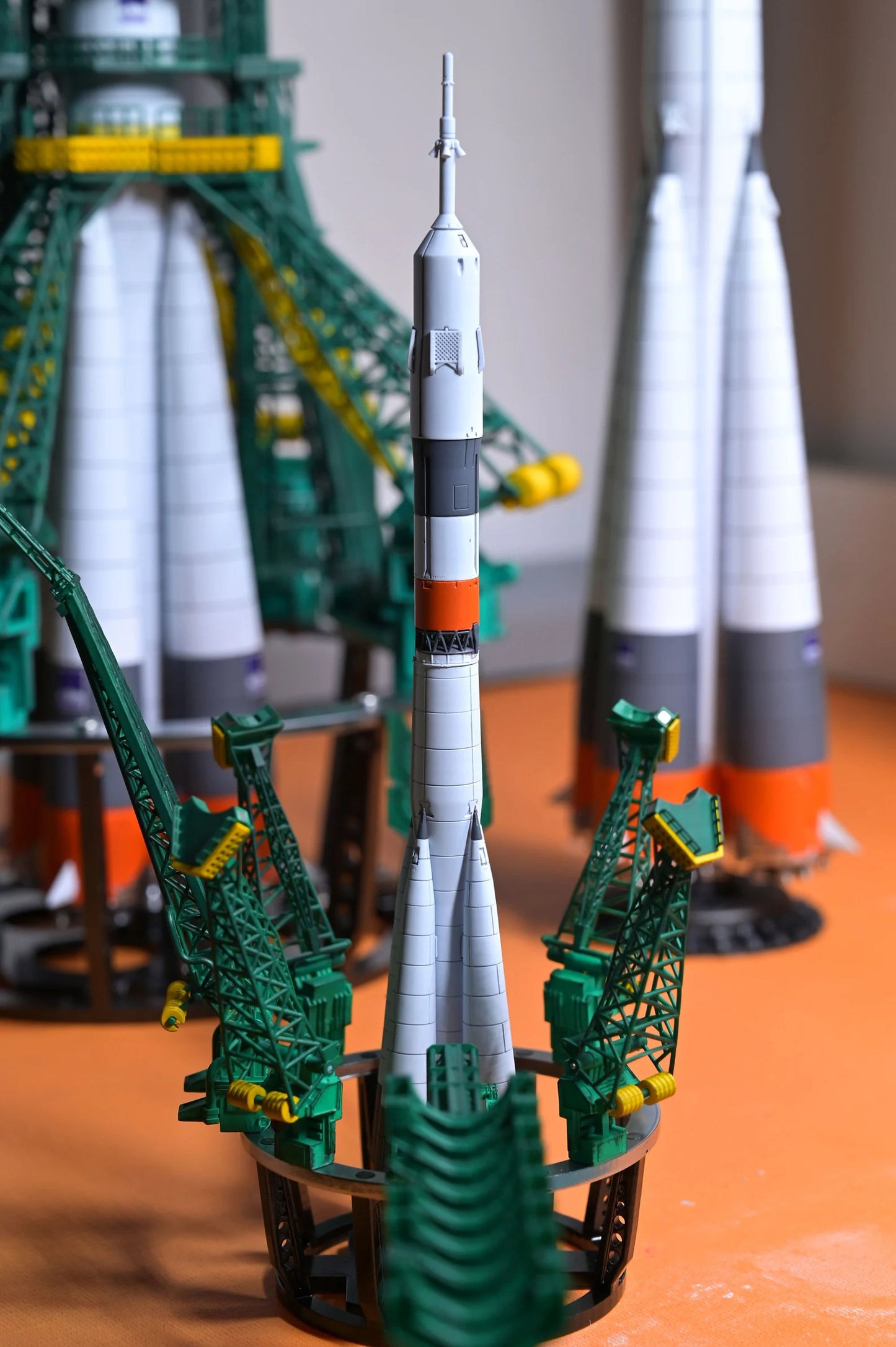 Soyz 2.1A on the launch pad Russian rocket high quality model